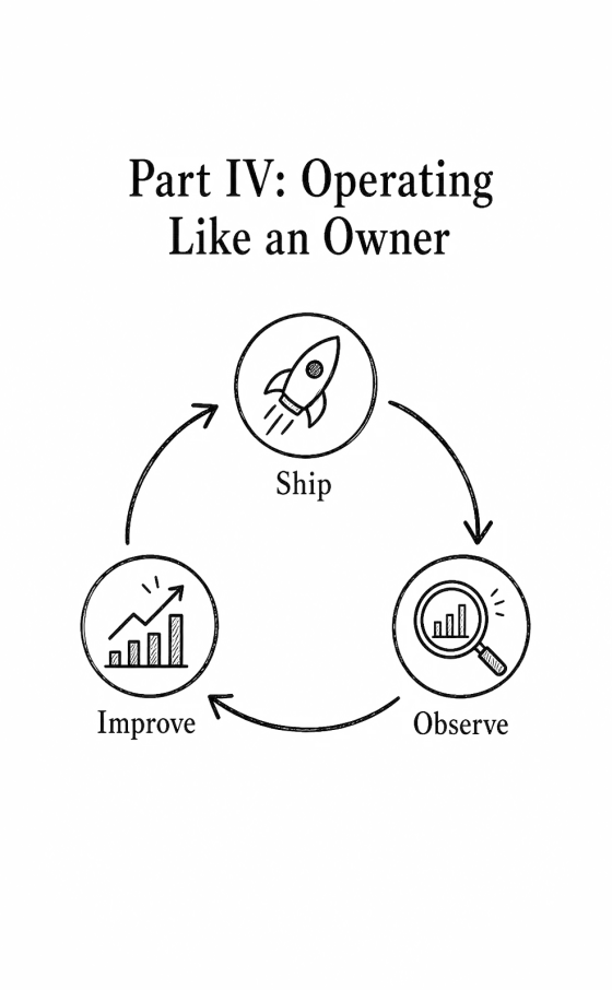 Part IV illustration: a cycle of ship, observe and improve.